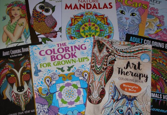 A wide variety of coloring book subjects
