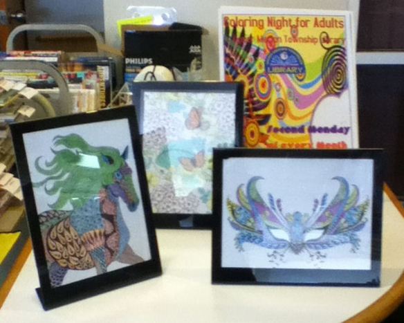Adult coloring display