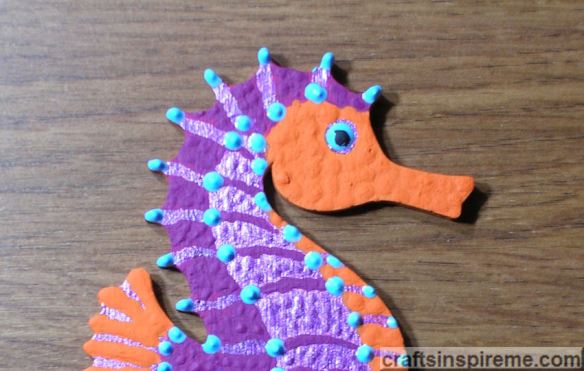 Purple Seahorse Detail