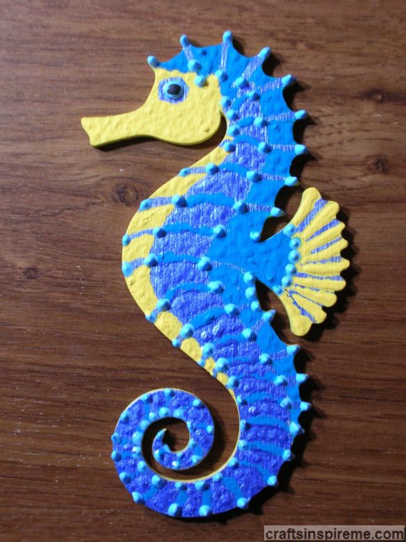 Finished Turquoise Seahorse