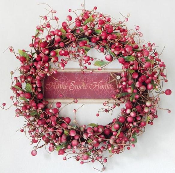 Pink Berry Wreath