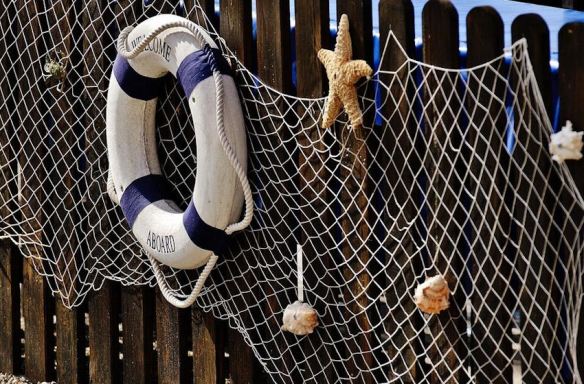 Fishing Net with Life Preserver