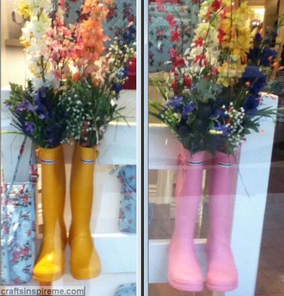 Rain Boots as Vases