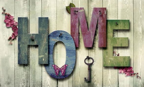 Decorated “Home” Wall Art