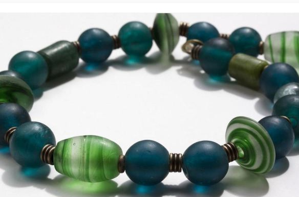 Necklace - Glass & Metal Beads