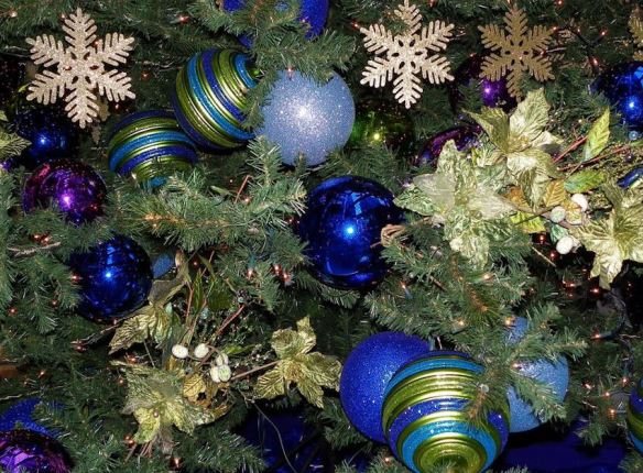 Blue, Silver, & Gold with Purple Accents