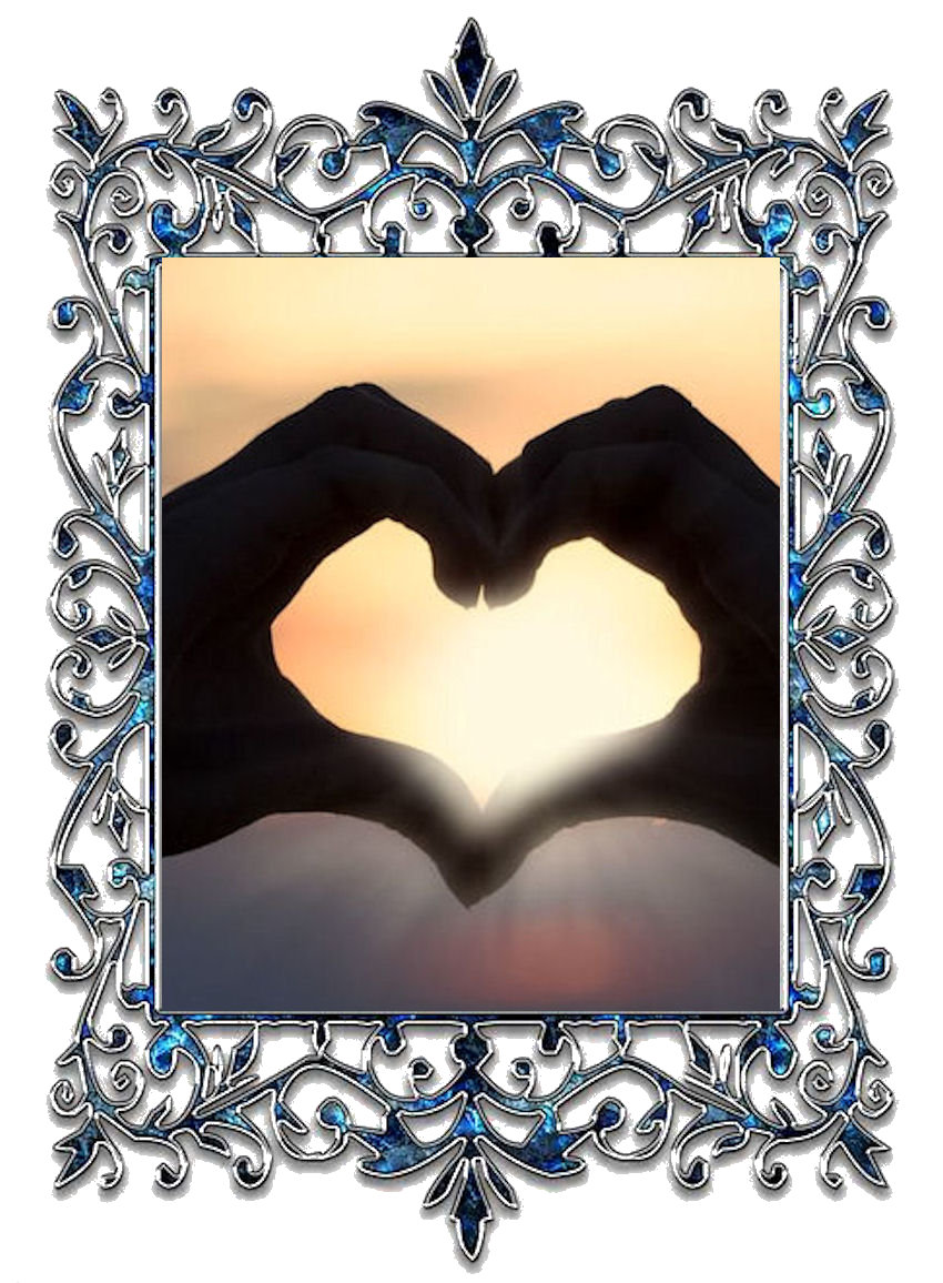 Decorative Silver & Blue Picture Frame