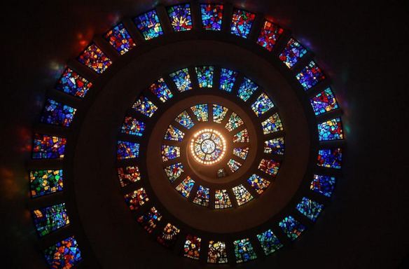 Spiral Stained Glass Windows