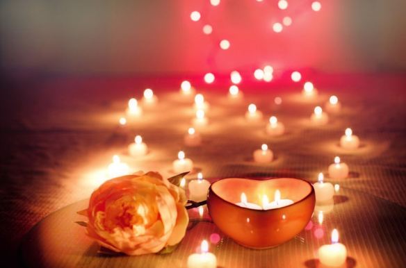 Candle Light For A Romantic Evening