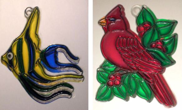 Tropical Fish & Cardinal Suncatchers