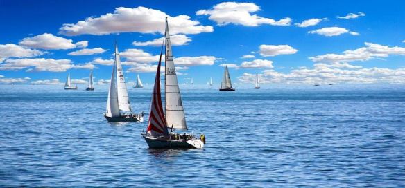Sailboats on the Ocean