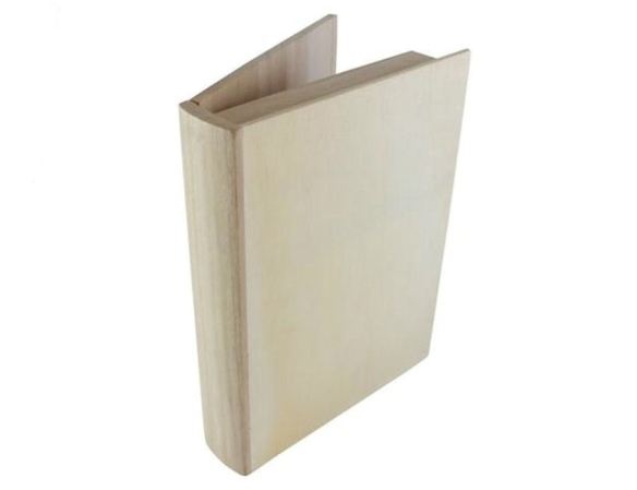 Unfinished Wood Book Box