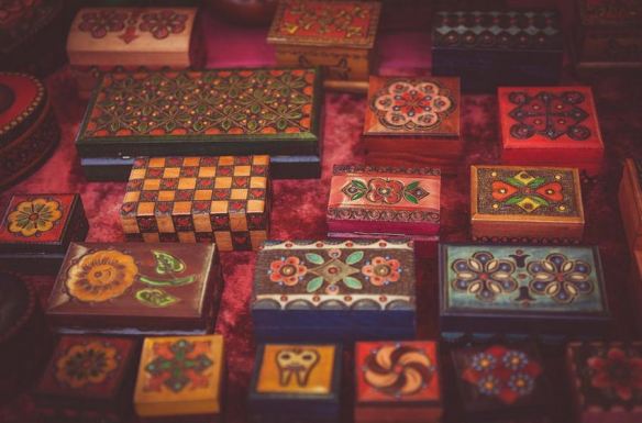 Painted Wood Boxes