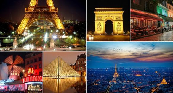 French Sightseeing Collage