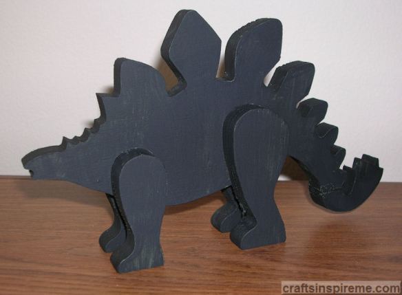 Dinosaur Painted Black