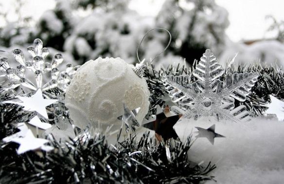 White Textured Ornament
