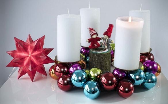 Glass Ornament Wreath