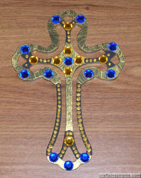Gold Cross Jeweled Option 3