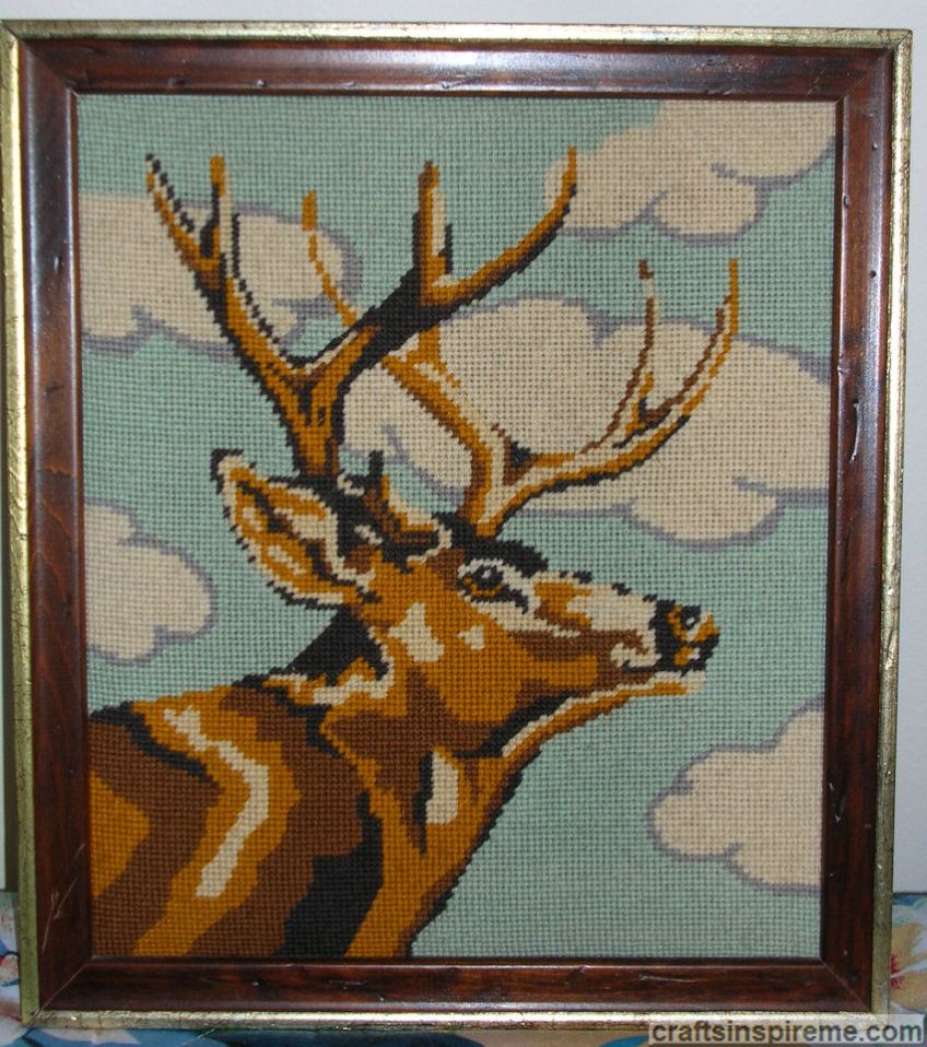 Needlepoint Deer