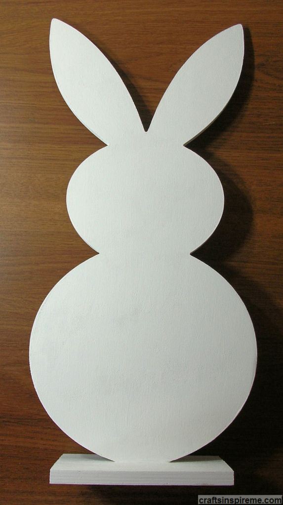 Painted White Bunny