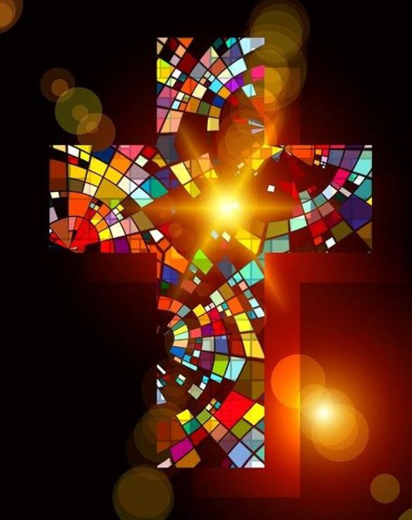 Stained Glass Contemporary Cross