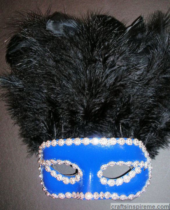 Finished Feathered Mask