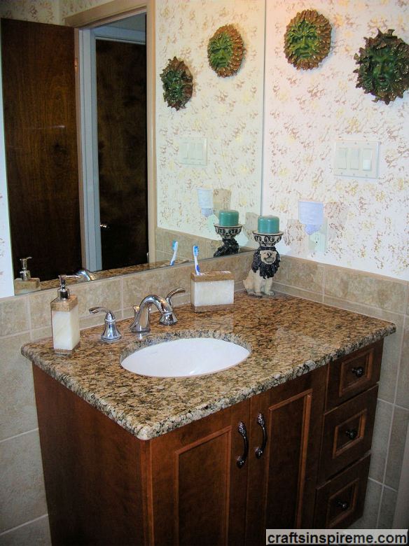 Sponge Painted Bathroom