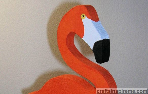 Acrylic Painted Flamingo
