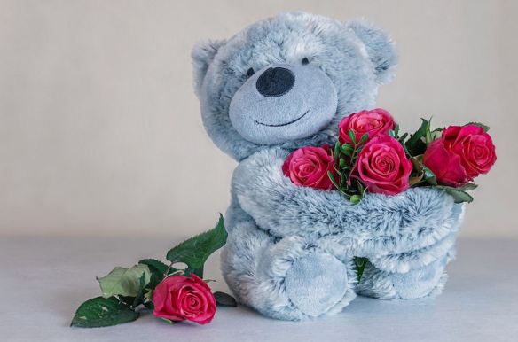 Teddy Bear & Flowers