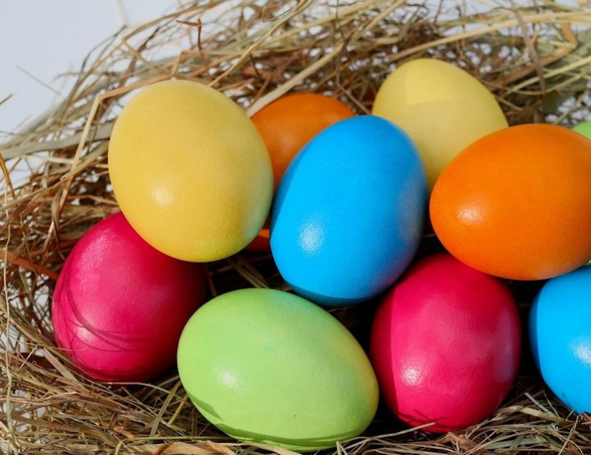 Dyed Easter eggs