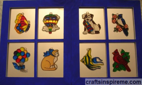 Framed Mirror with Suncatchers