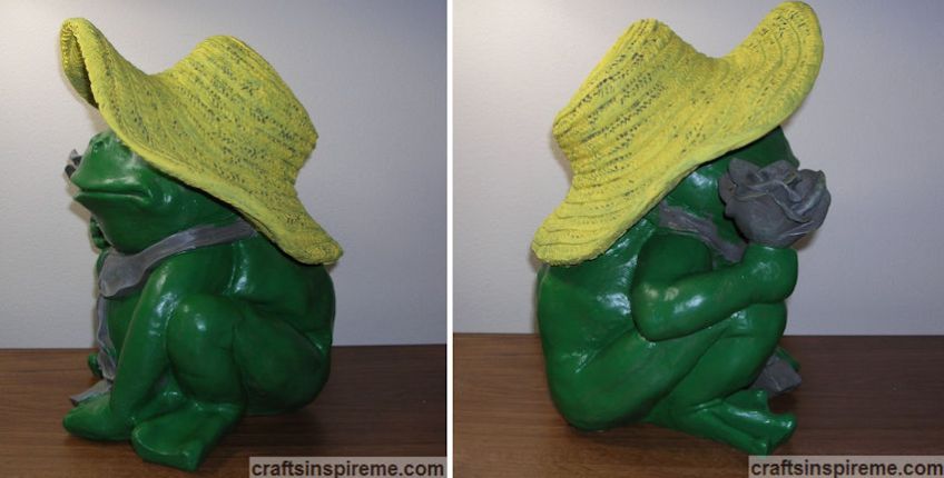 Frog Painted Green - Left & Right Profiles