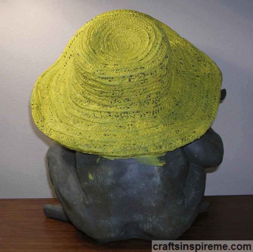 Painted Straw Hat - Back