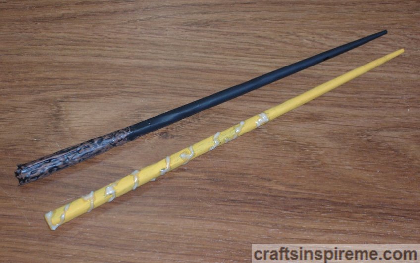 Both finished wands