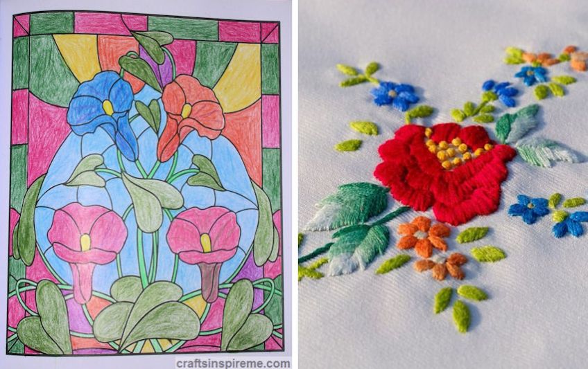 Coloring & Embroidery