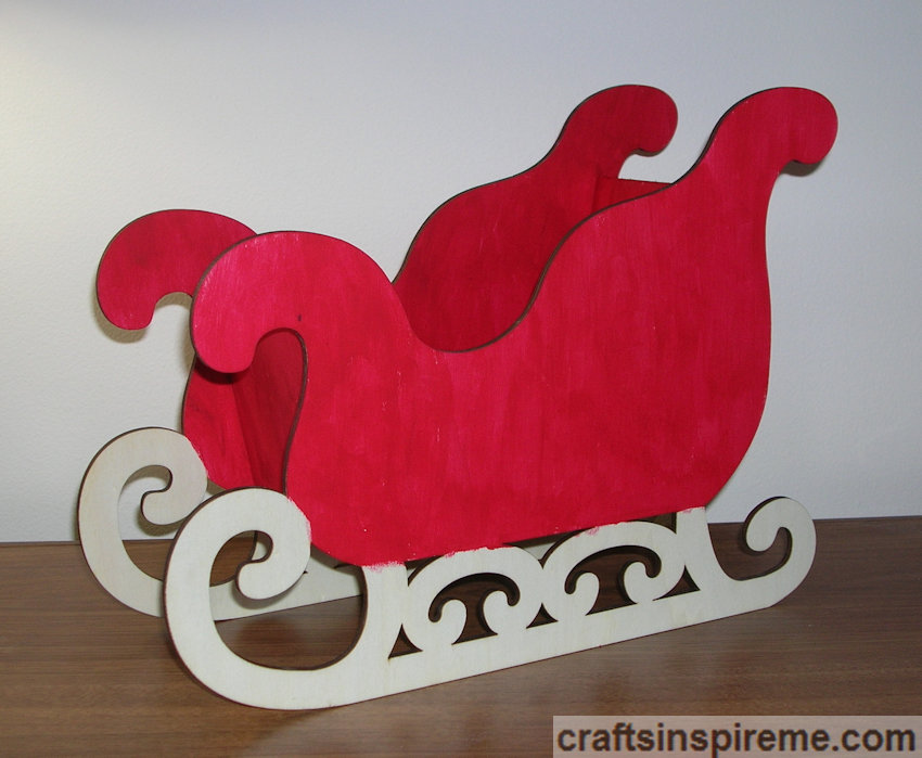 Sleigh Painted Red