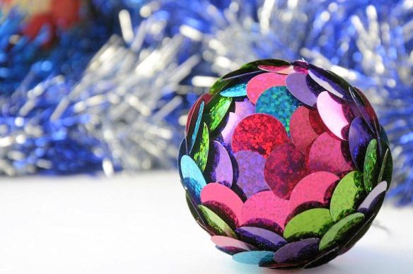 Sequined Flower Ornament