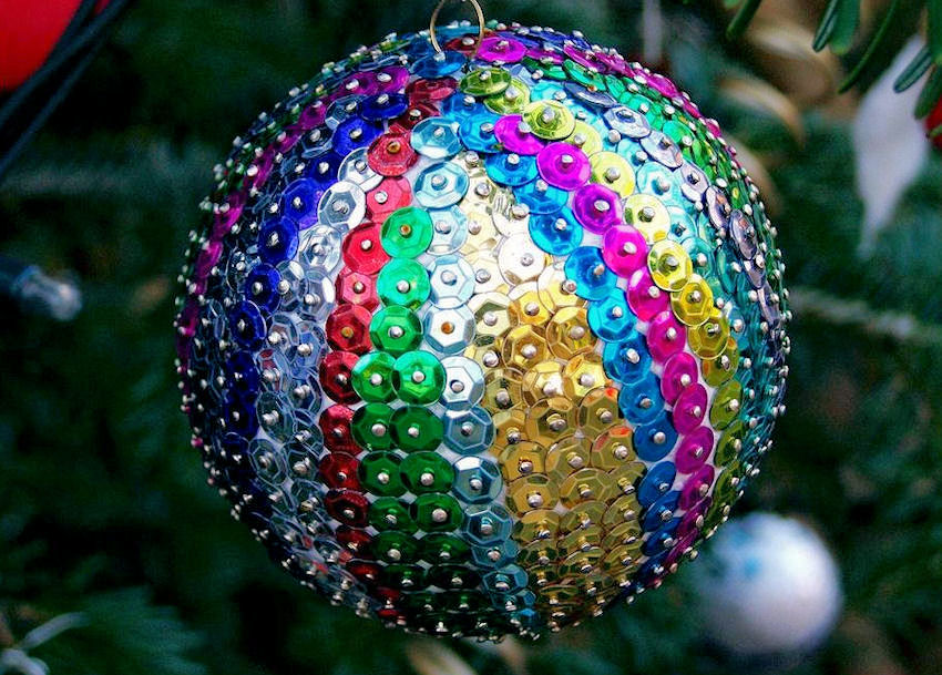 Rainbow Sequin Ornament