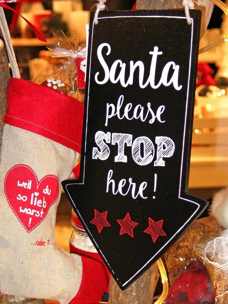Santa Christmas Sign