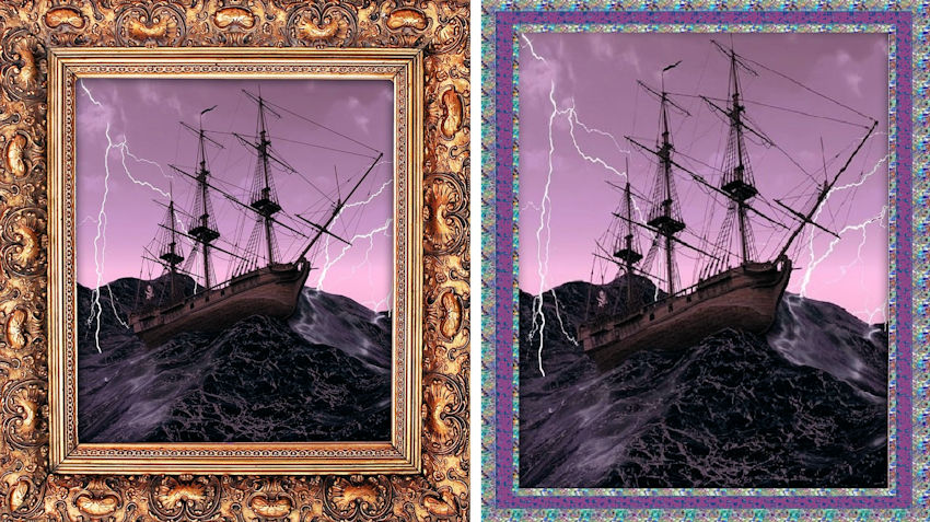 Wood Frame vs Pastel Frame