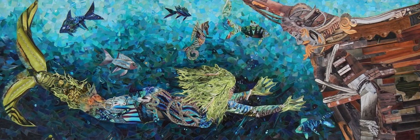 Mixed Media Mermaid Collage