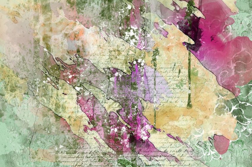 Mixed Media Abstract Collage