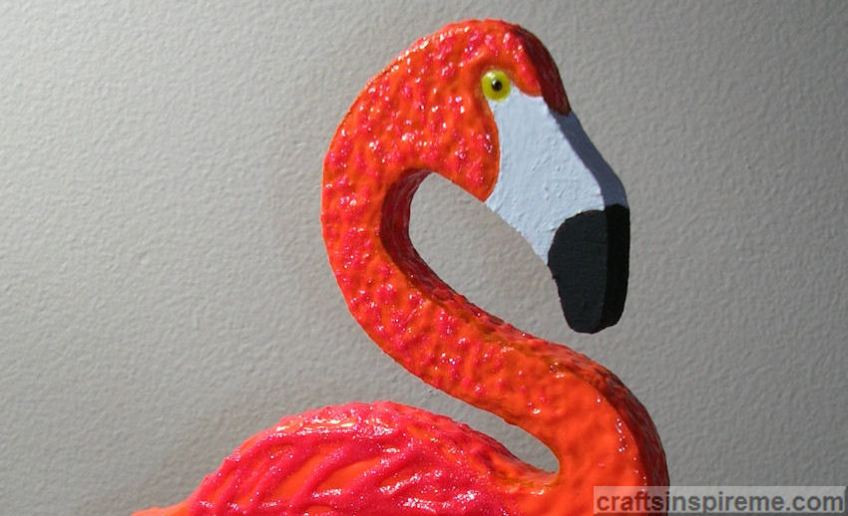 3D Painted Flamingo