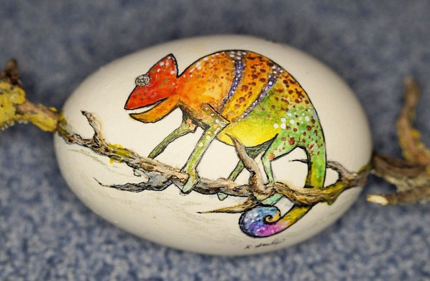 Hand Drawn & Colored Egg