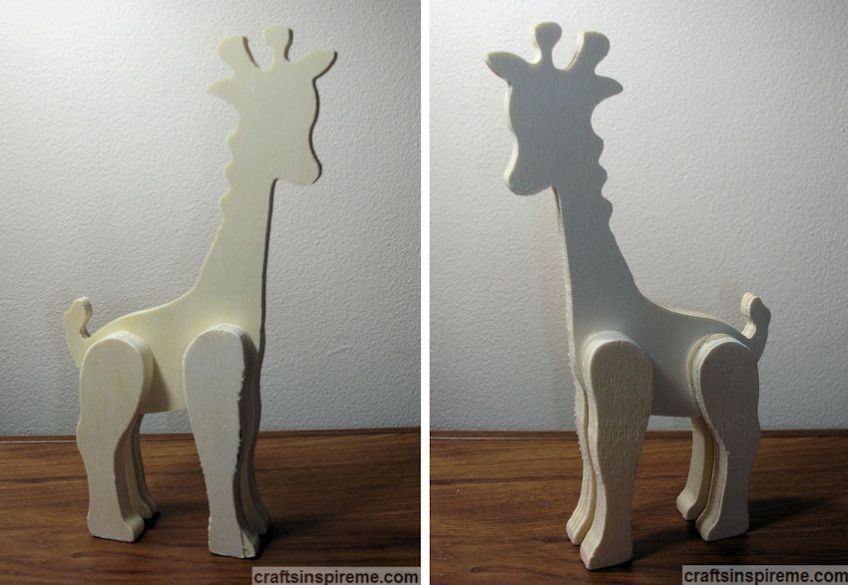 Raw Wood Giraffe