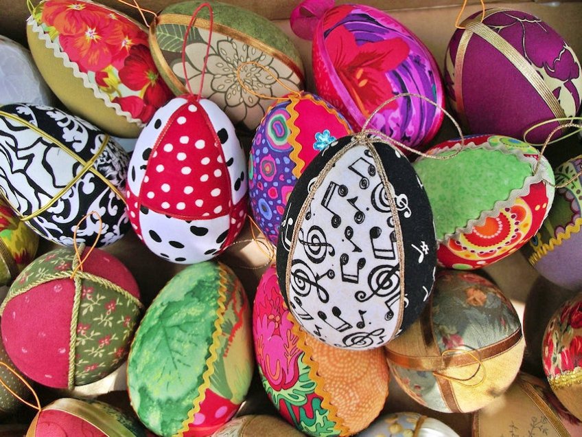 Fabric Covered Eggs