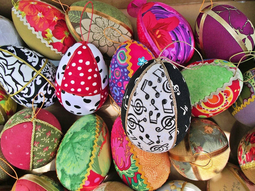 Fabric Covered Eggs