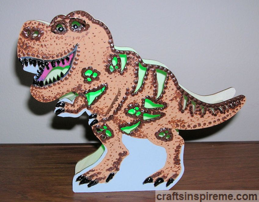 Lit T-Rex with Flash