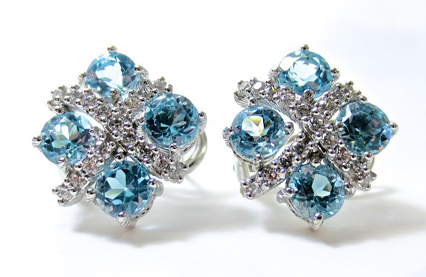Blue Topaz Earrings