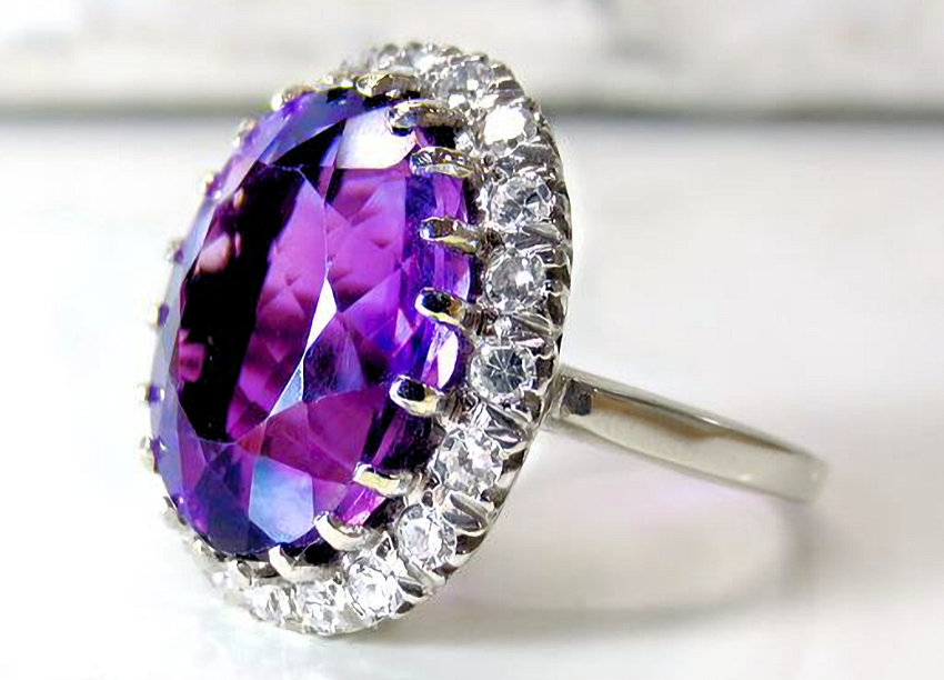 Amethyst Faceted Gem